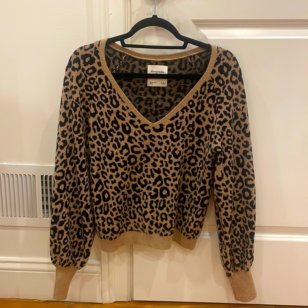 Abercrombie Cheetah Print Sweater